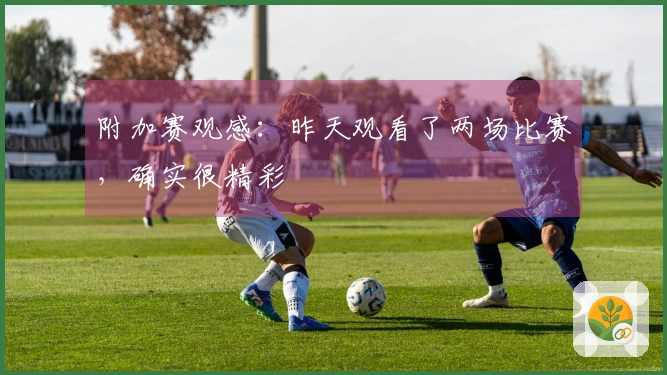 附加赛观感：昨天观看了两场比赛，确实很精彩